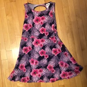 PINK Floral Sleeveless Mini Dress Size Large